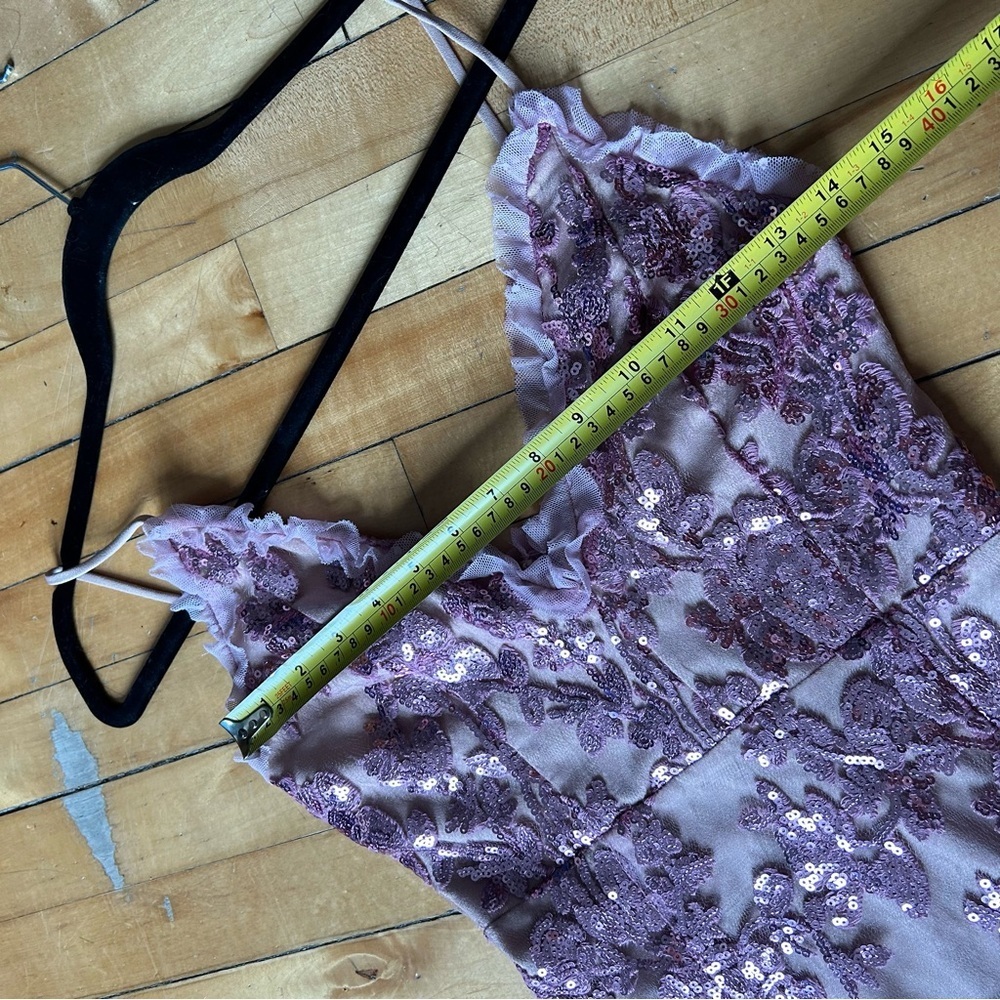 NWT NBD Revolve  Sz XXS Dragonfly Pink Sequin Ruffle Midi Dress - Picture 10 of 13